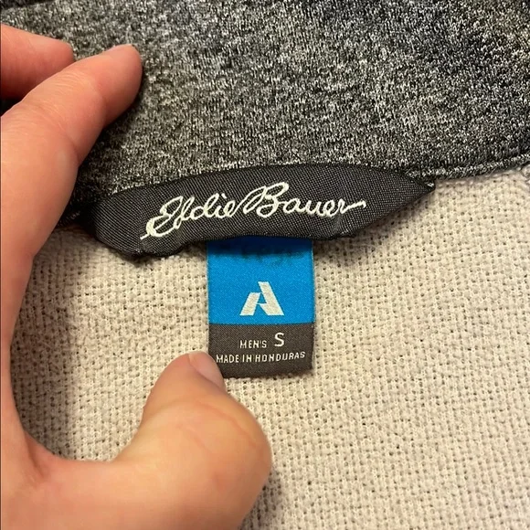 Eddie Bauer Charcoal Gray Quarter-Zip First Ascent Men’s S - Picture 8 of 12
